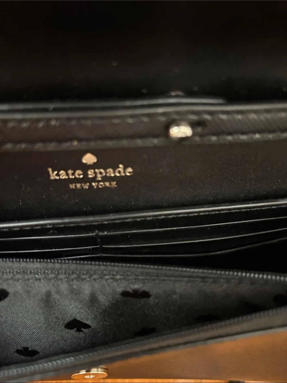 Kate Spade Black Leather Crossbody with Silver Hardware